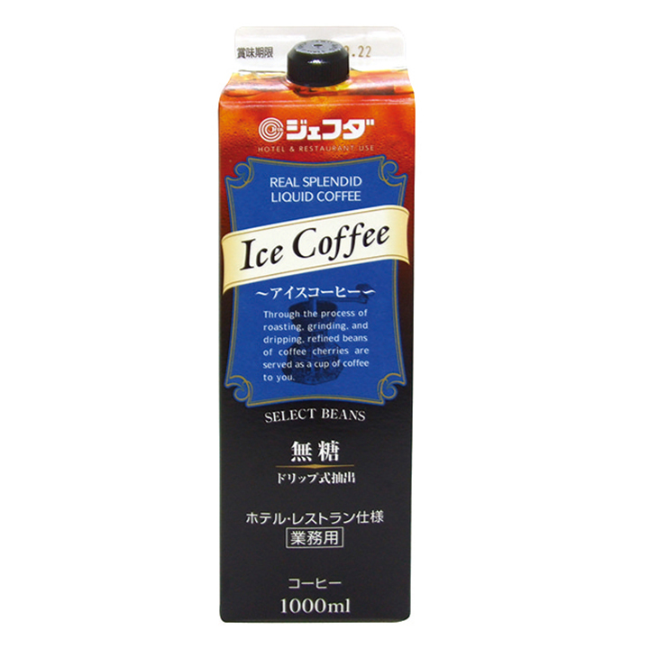 【新商品】ジェフダ）アイスコーヒー無糖1000ｍｌ