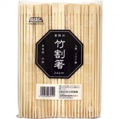 BASIC　竹割箸　24cm　100膳入　【PB】 1袋（1袋入）スズカ未来 割箸