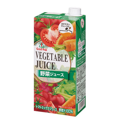 【夏商材】ゴールドパック）野菜ジュース（有塩）1L