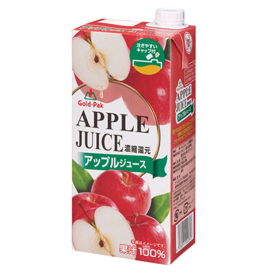 【夏商材】ゴールドパック）アップルジュース1L