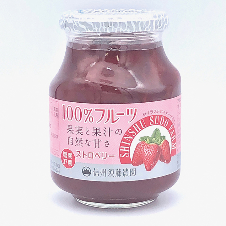 スドージャム）信州須藤農園 １００％フルーツストロベリー 415ｇ  食の専門店通販フードーム