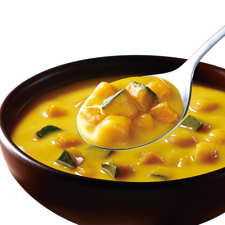 【秋商材】清水食品)レンジでおいしい！ごちそうスープ　かぼちゃのポタージュ 150g