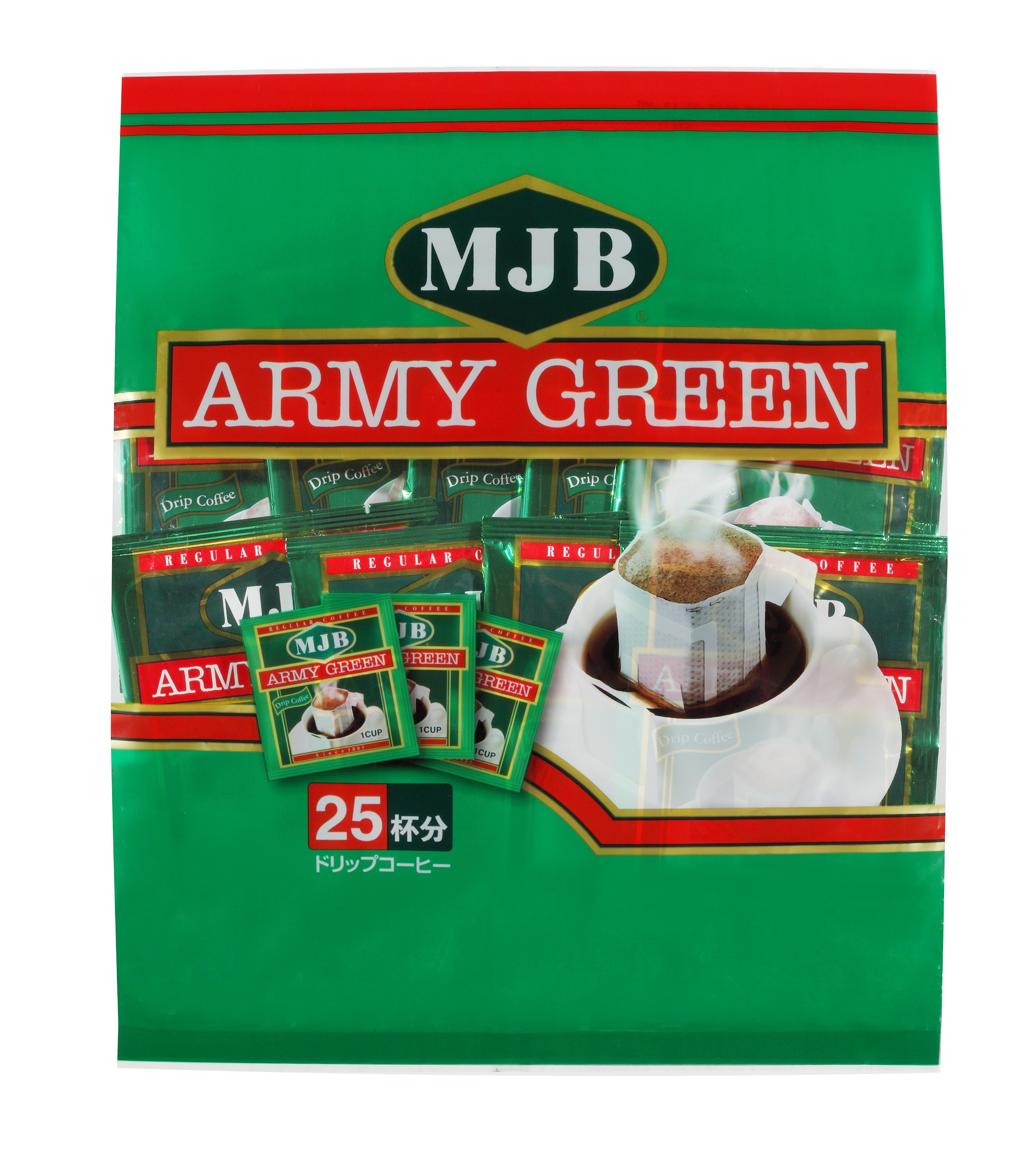 【新商品】MJB)アーミーグリーンドリップコーヒー　25袋入