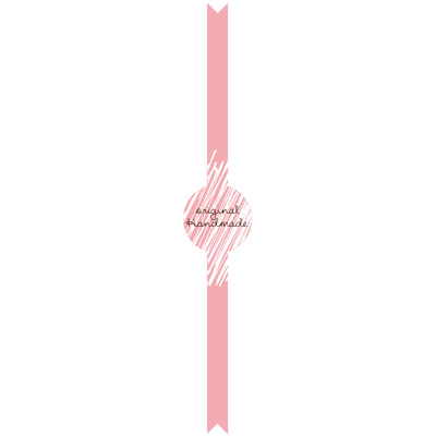 透明シール　スケッチ　ピンク【ＰＢ】 1袋（100枚入）プチリュバン ラッピングシール