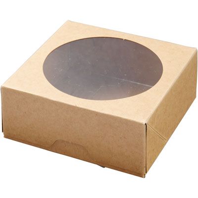 ルックボックス　ＷＲ－１０５（クラフト）（ウィンドＢＯＸ） 1袋（50個入）ペーパークラフト ギフトBOX