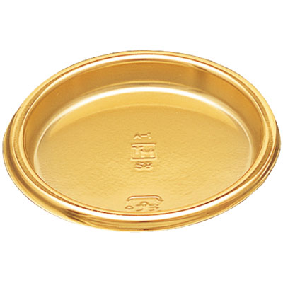 Ａ－１トレー　丸　ゴールド 1袋（100枚入）トミカワ ケーキトレー