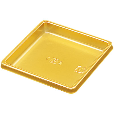 Ｃ－１トレー　正角　ゴールド 1袋（100枚入）トミカワ ケーキトレー