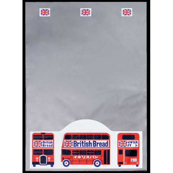 【移】４０７０　レトロ調菓子パン袋　イギリスバス
