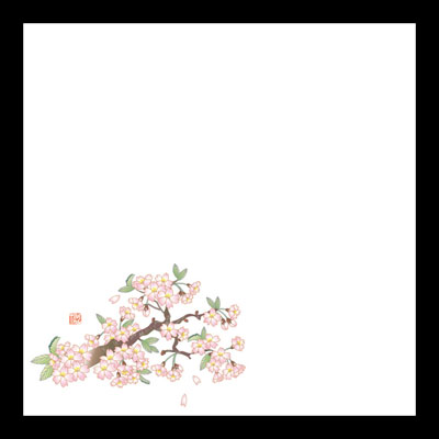 耐油天紙　４寸　山桜（３月～４月）　１００枚入