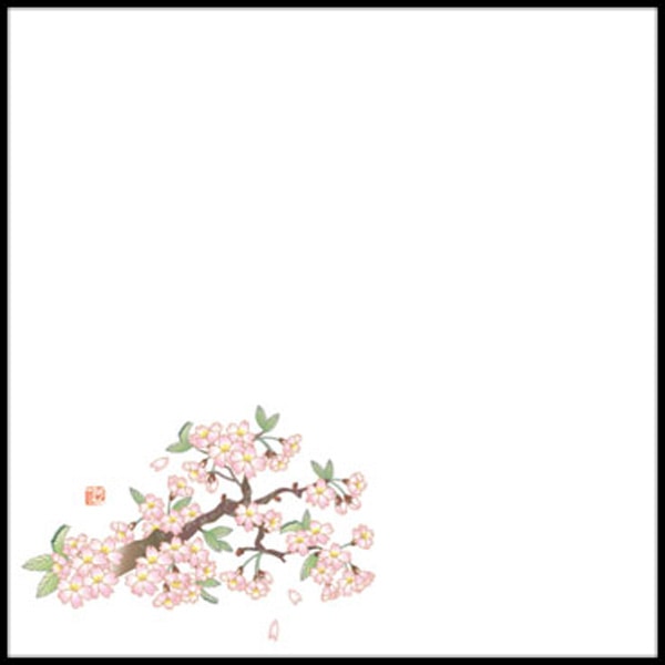 【今季完売】耐油天紙　４寸　山桜（３月～４月）　１００枚入