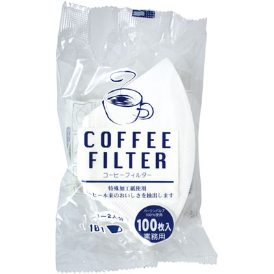 コーヒーフィルター　白　Ｆ１０１　１００枚入 1袋（1袋入）イデシギョー コーヒーフィルター