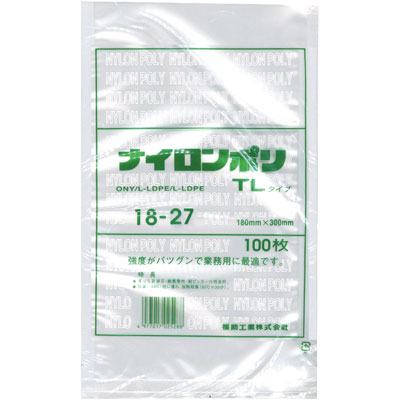 ナイロンポリ　ＴＬタイプ　１８－２７ 1袋（100枚入）福助工業 ラミネート袋・真空袋
