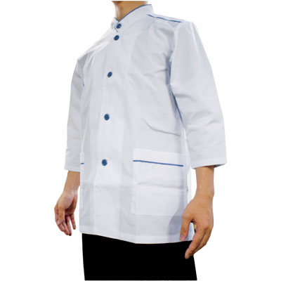 男子白衣　（七分袖カット）　４１－６１０　Ｓ