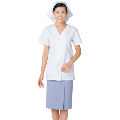 １－０１１　女子調理衣　長袖　白　Ｍ