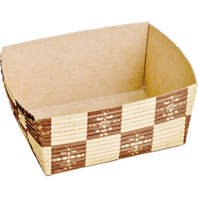 ベーキングトレー　小　茶ブロック　ＣＴ５００ 1袋（50個入）天満紙器 ベーキングトレー