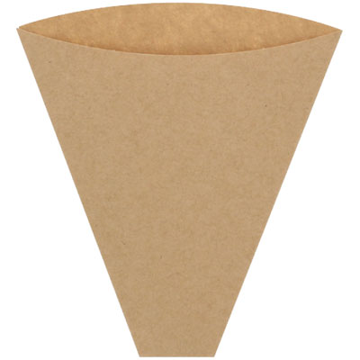 スナック三角袋　１２－１３未晒無地 1袋（100枚入）シモジマ 三角袋