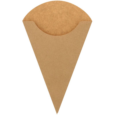 スナック三角袋　１７－２８未晒無地 1袋（100枚入）シモジマ 三角袋